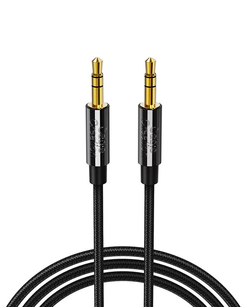 CableCreation 3.5mm Aux Cable, 3.5mm Male to Male Stereo Audio Cable Compatible with iPhones, Fire HD Tablets, Beats Headphones, Home/Car Stereos & More, [0.45M 1.5Feet] - Image 1